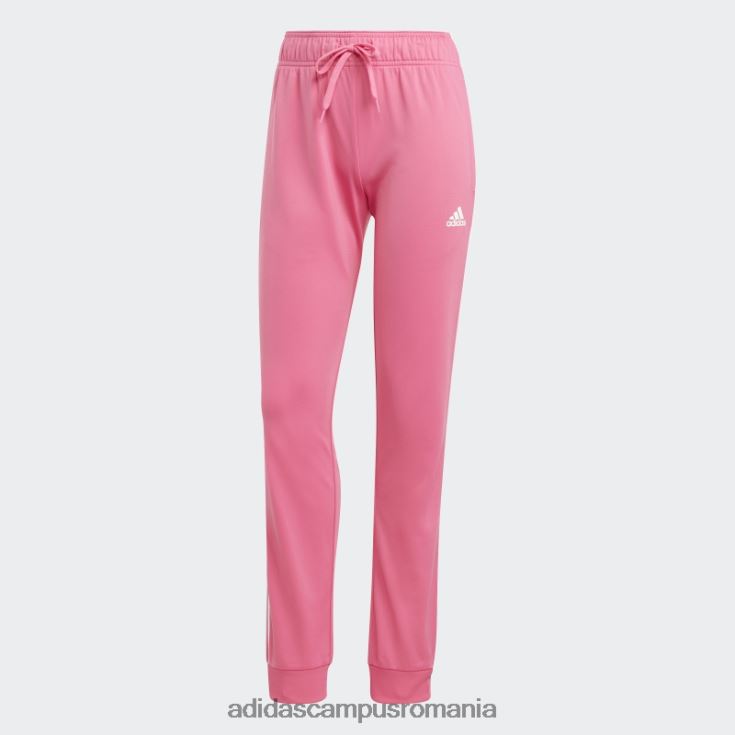 adidas campus romania pantaloni de sport subțiri, conici, cu trei dungi, pentru încălzire, magenta primegreen essentials femei magenta/alb J266N29689