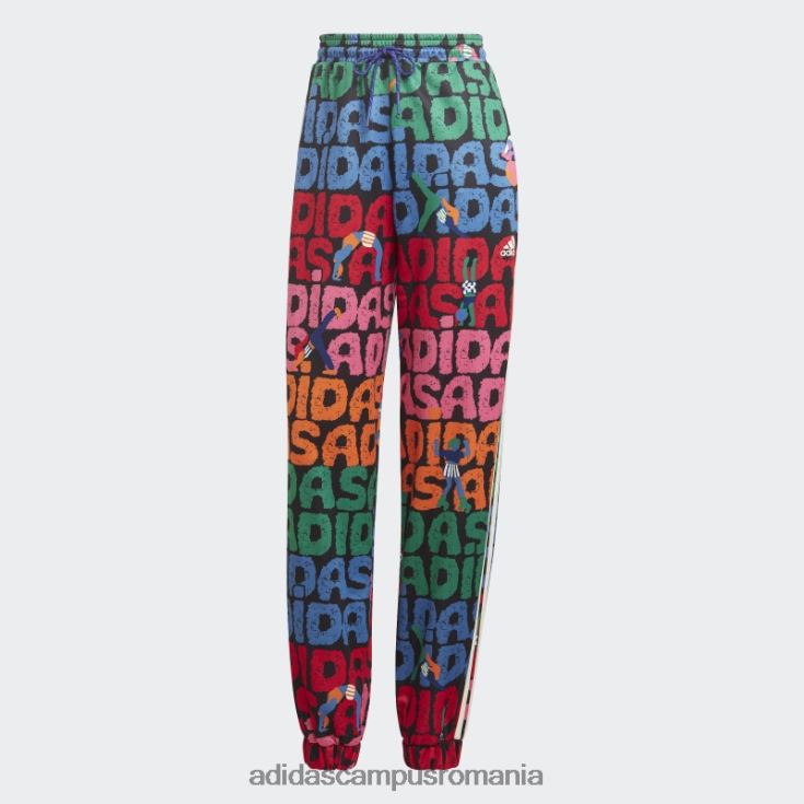 adidas campus romania pantaloni de sport x farm rio negri femei negru/stacojiu J266N29897
