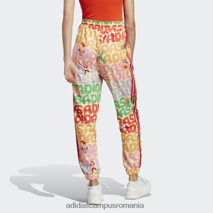 adidas campus romania pantaloni de sport x farm rio perla citrin moda femei perlat citrin/rosu J266N29559