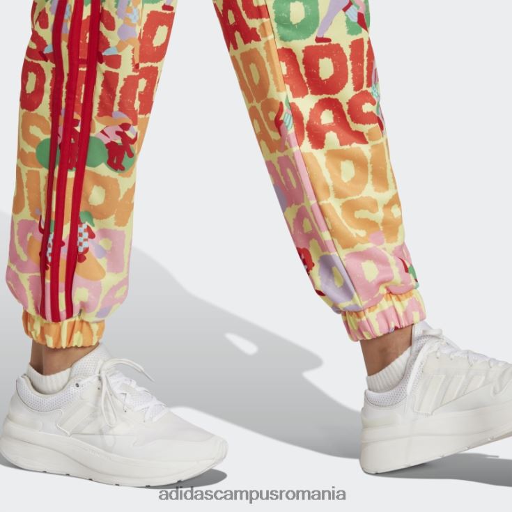 adidas campus romania pantaloni de sport x farm rio perla citrin moda femei perlat citrin/rosu J266N29559