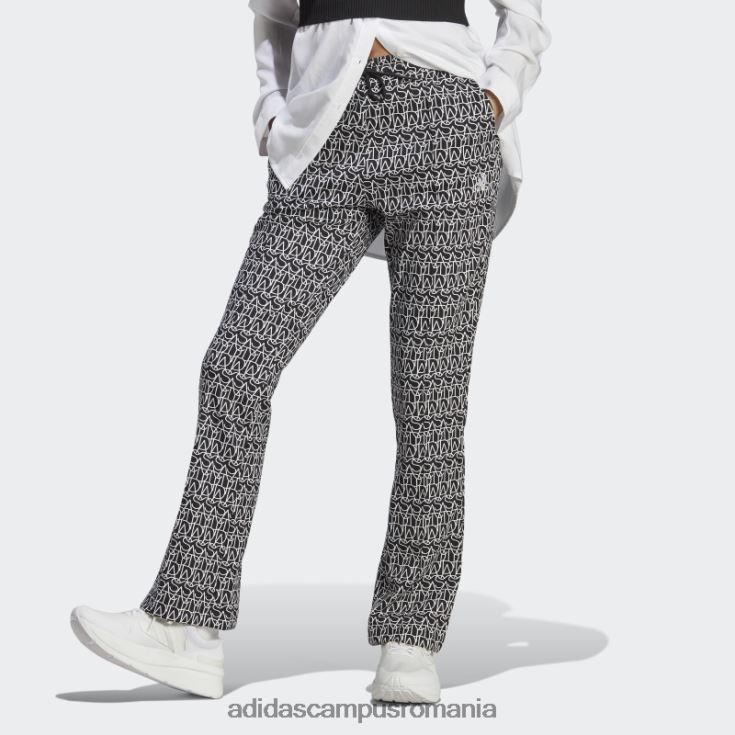 adidas campus romania pantaloni evazați cu talie înaltă, negru fierbinte femei negru/multicolor/alb J266N29544