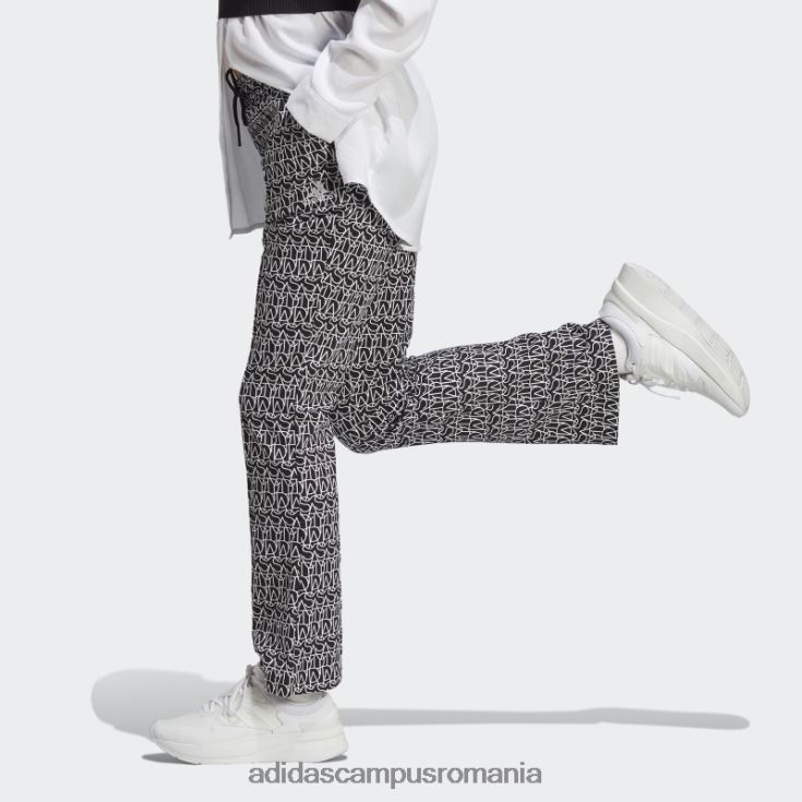 adidas campus romania pantaloni evazați cu talie înaltă, negru fierbinte femei negru/multicolor/alb J266N29544
