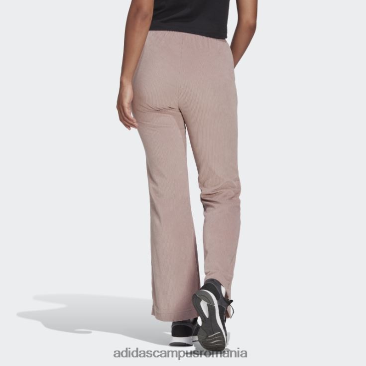 adidas campus romania pantaloni evazați din velur cu nervură violet fierbinte femei Violet J266N210715