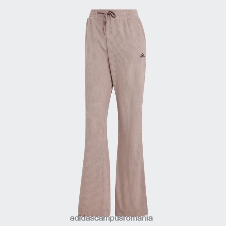 adidas campus romania pantaloni evazați din velur cu nervură violet fierbinte femei Violet J266N210715