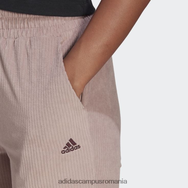 adidas campus romania pantaloni evazați din velur cu nervură violet fierbinte femei Violet J266N210715