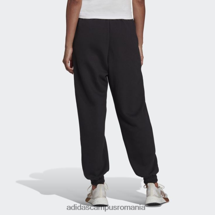 adidas campus romania pantaloni fleece essentials studio negri femei alb negru J266N210526