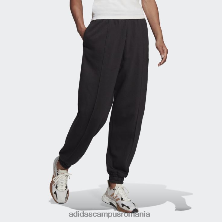 adidas campus romania pantaloni fleece essentials studio negri femei alb negru J266N210526