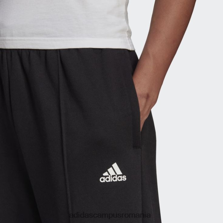 adidas campus romania pantaloni fleece essentials studio negri femei alb negru J266N210526