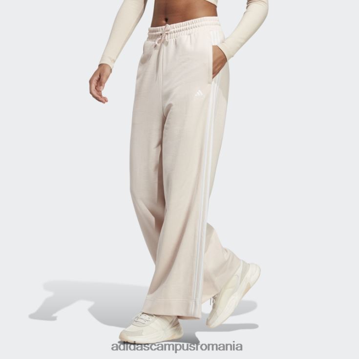 adidas campus romania pantaloni largi cu 3 dungi french terry cuarț adidas femei cuarț/alb J266N29408