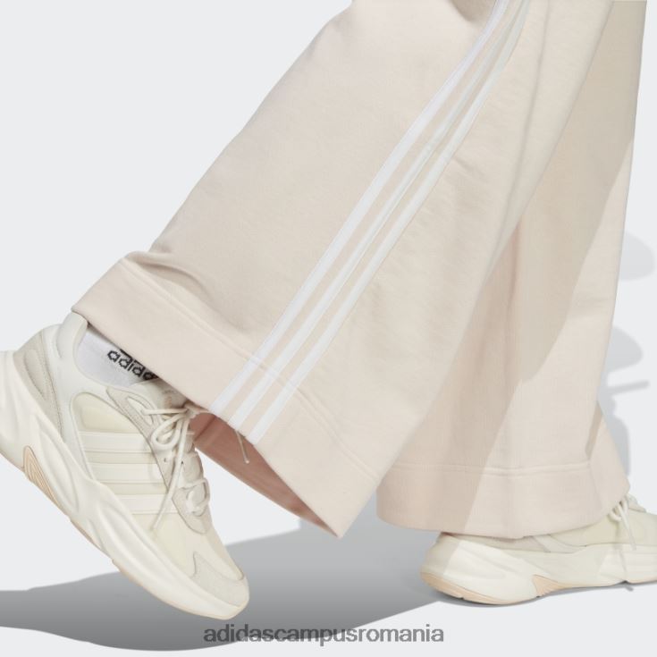 adidas campus romania pantaloni largi cu 3 dungi french terry cuarț adidas femei cuarț/alb J266N29408