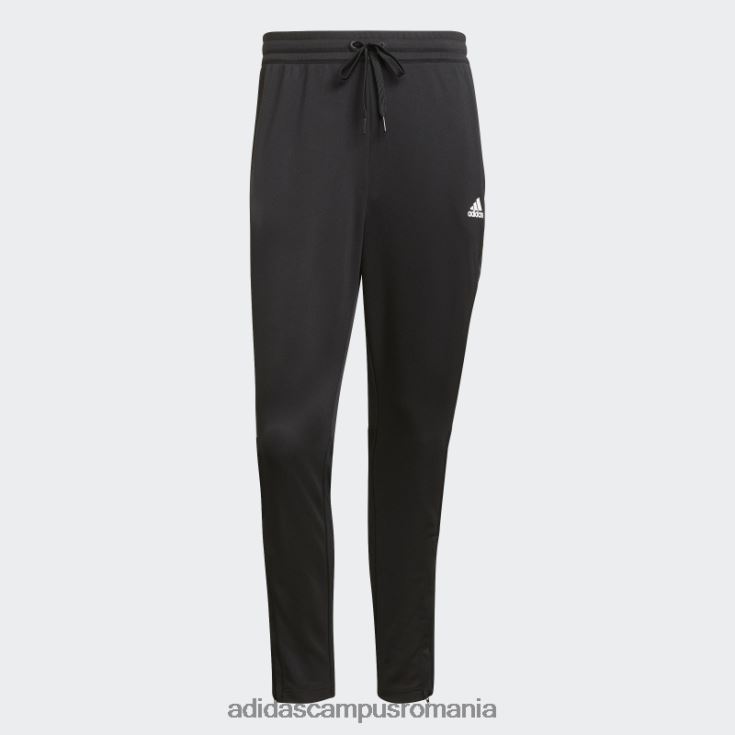adidas campus romania pantaloni negri aeroready sereno croi cu 3 dungi, pantaloni subțiri conici (mărime plus) femei alb negru J266N28938
