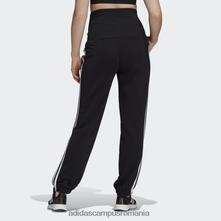 adidas campus romania pantaloni negri din bumbac cu 3 dungi (maternitate) femei alb negru J266N22675