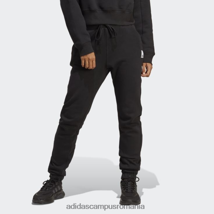 adidas campus romania pantaloni negri din fleece lounge eleganti femei negru J266N28962