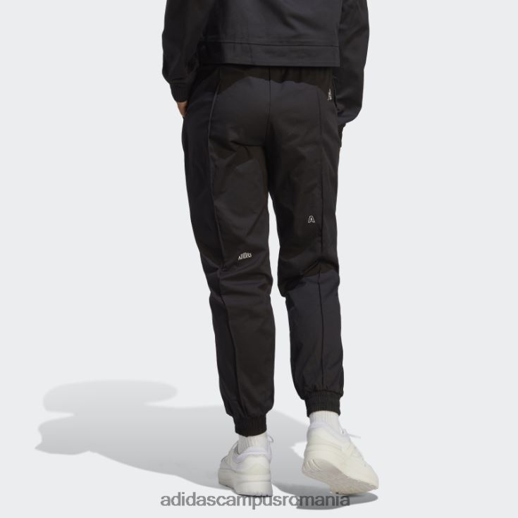 adidas campus romania pantaloni negri largi, cu grafică inspirată de cristale vindecătoare femei alb negru J266N28974