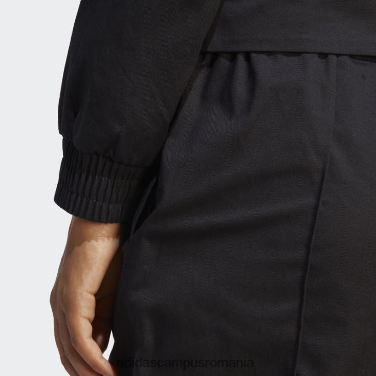 adidas campus romania pantaloni negri largi, cu grafică inspirată de cristale vindecătoare femei alb negru J266N28974