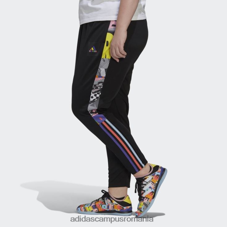 adidas campus romania pantaloni negri tiro pride (mărime plus) femei negru/multicolor J266N23148