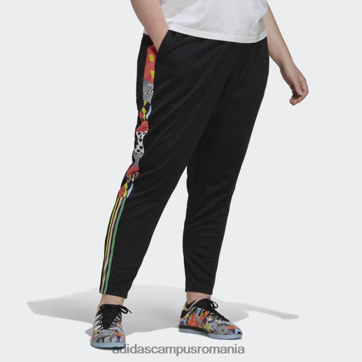 adidas campus romania pantaloni negri tiro pride (mărime plus) femei negru/multicolor J266N23148