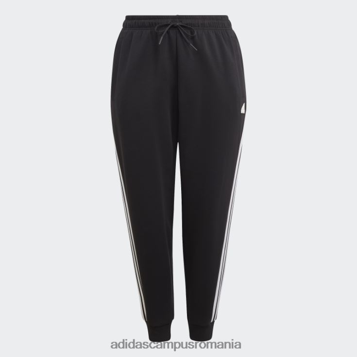 adidas campus romania pantaloni obișnuiți cu 3 dungi (plus mărime) femei negru J266N22435