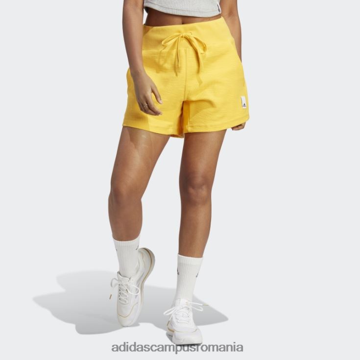 adidas campus romania pantaloni scurți aurii lounge terry loop femei aur J266N29605