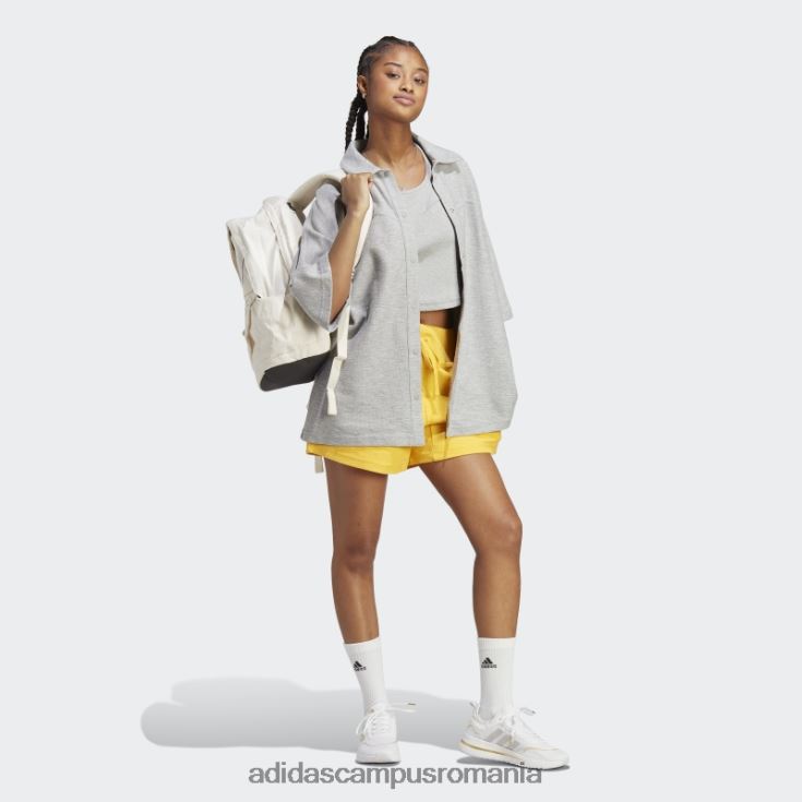 adidas campus romania pantaloni scurți aurii lounge terry loop femei aur J266N29605