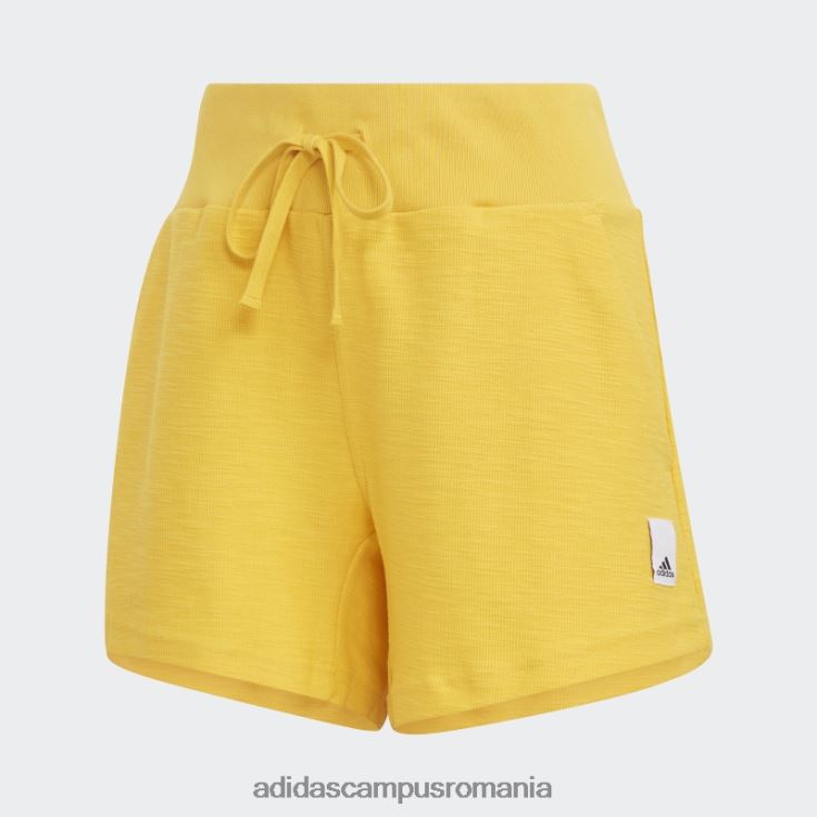 adidas campus romania pantaloni scurți aurii lounge terry loop femei aur J266N29605