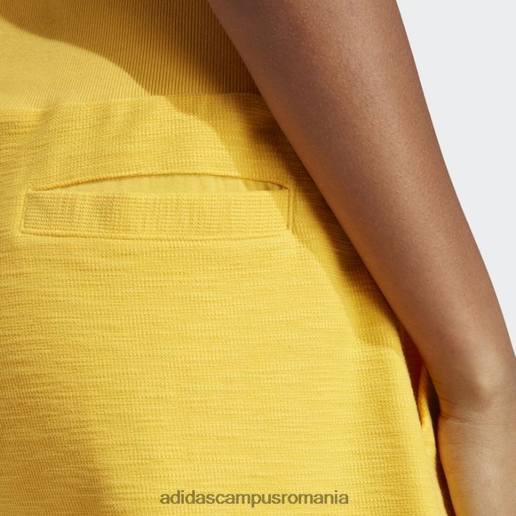 adidas campus romania pantaloni scurți aurii lounge terry loop femei aur J266N29605