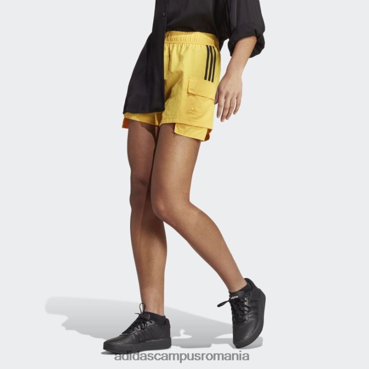 adidas campus romania pantaloni scurți cargo țesuți de dans auriu femei auriu/negru J266N28837