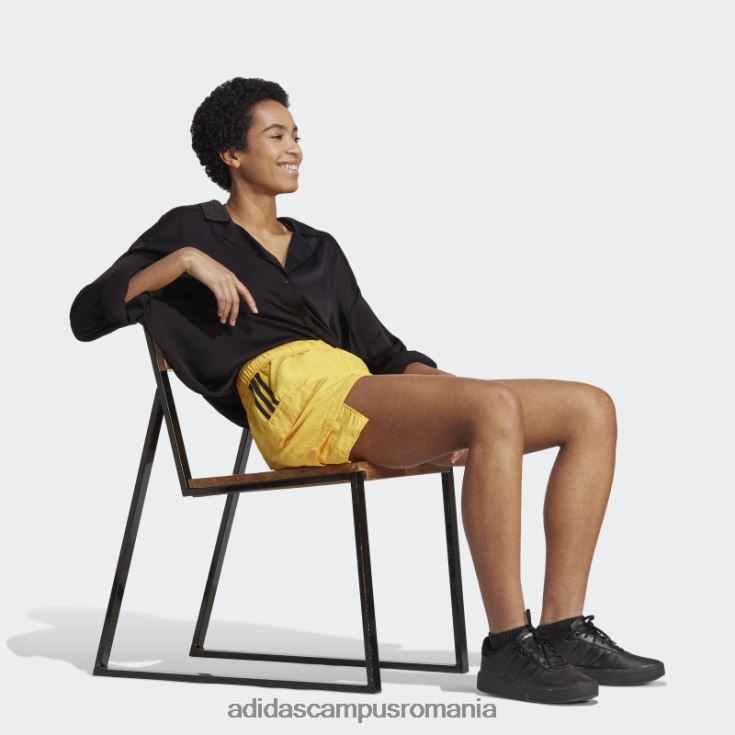 adidas campus romania pantaloni scurți cargo țesuți de dans auriu femei auriu/negru J266N28837