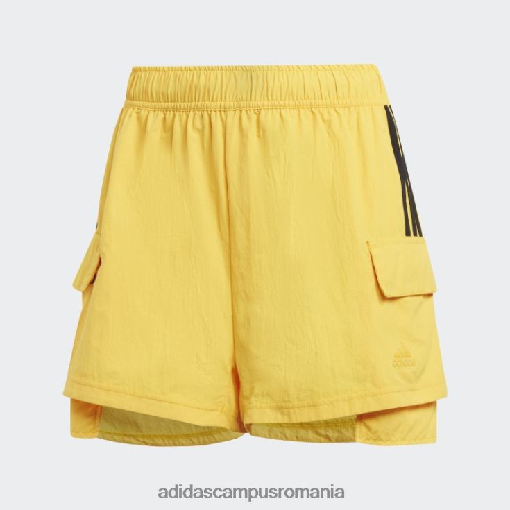 adidas campus romania pantaloni scurți cargo țesuți de dans auriu femei auriu/negru J266N28837