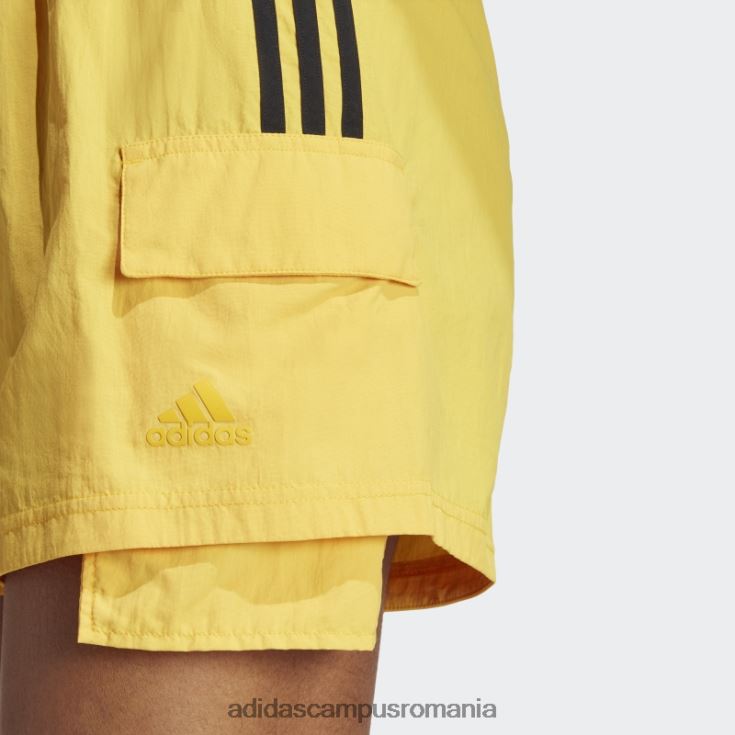 adidas campus romania pantaloni scurți cargo țesuți de dans auriu femei auriu/negru J266N28837