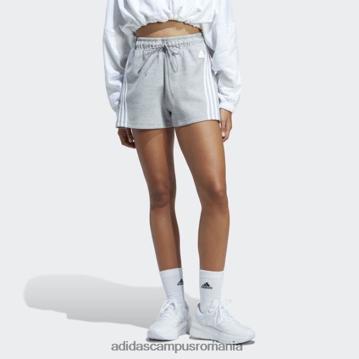 adidas campus romania pantaloni scurți cu 3 dungi gri mediu viitor icons femei gri mediu J266N22597