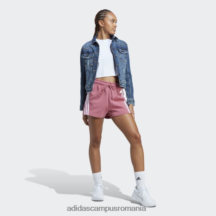 adidas campus romania pantaloni scurți cu 3 dungi icoane viitoare roz femei roz J266N29322