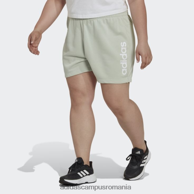adidas campus romania pantaloni scurți cu logo subțire green essentials (plus mărime) adidas femei verde/alb J266N29861