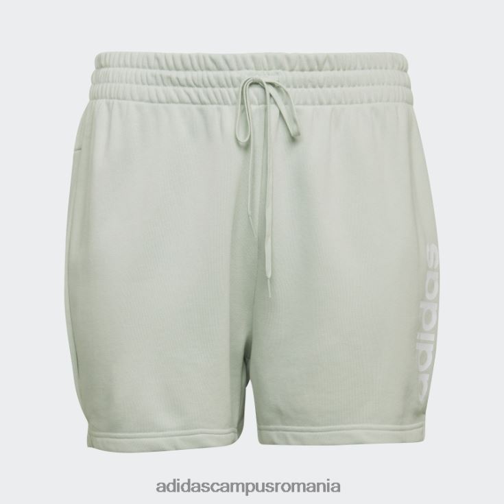 adidas campus romania pantaloni scurți cu logo subțire green essentials (plus mărime) adidas femei verde/alb J266N29861