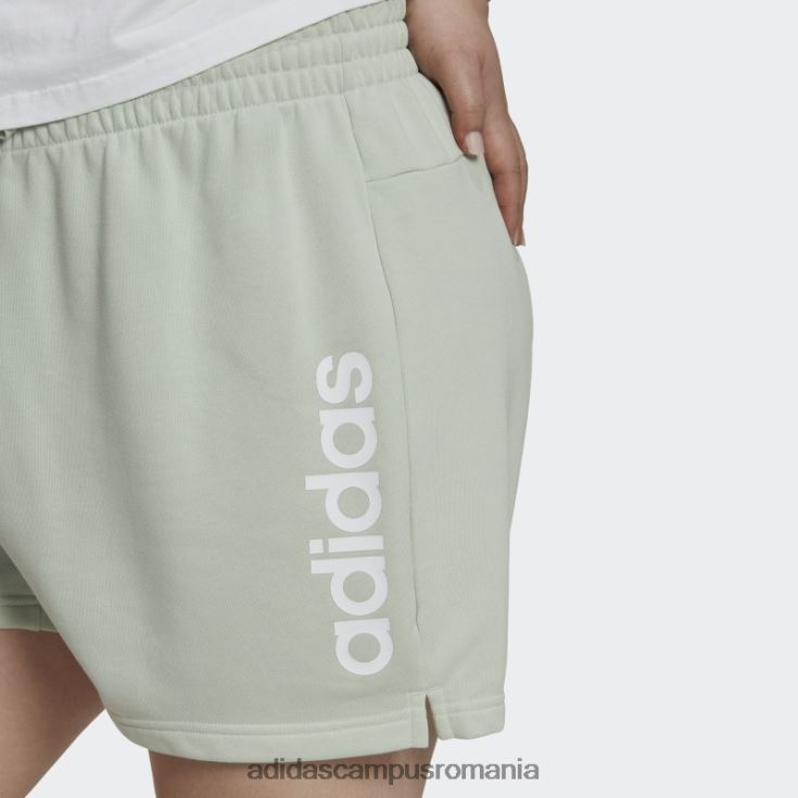 adidas campus romania pantaloni scurți cu logo subțire green essentials (plus mărime) adidas femei verde/alb J266N29861