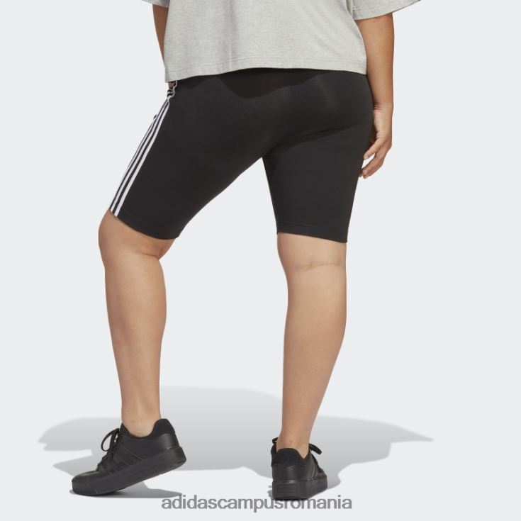 adidas campus romania pantaloni scurți de biciclete cu 3 dungi (plus mărime) alb fashion femei alb negru J266N29874