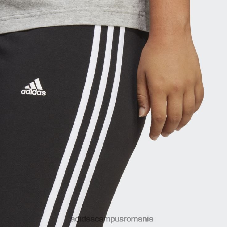 adidas campus romania pantaloni scurți de biciclete cu 3 dungi (plus mărime) alb fashion femei alb negru J266N29874