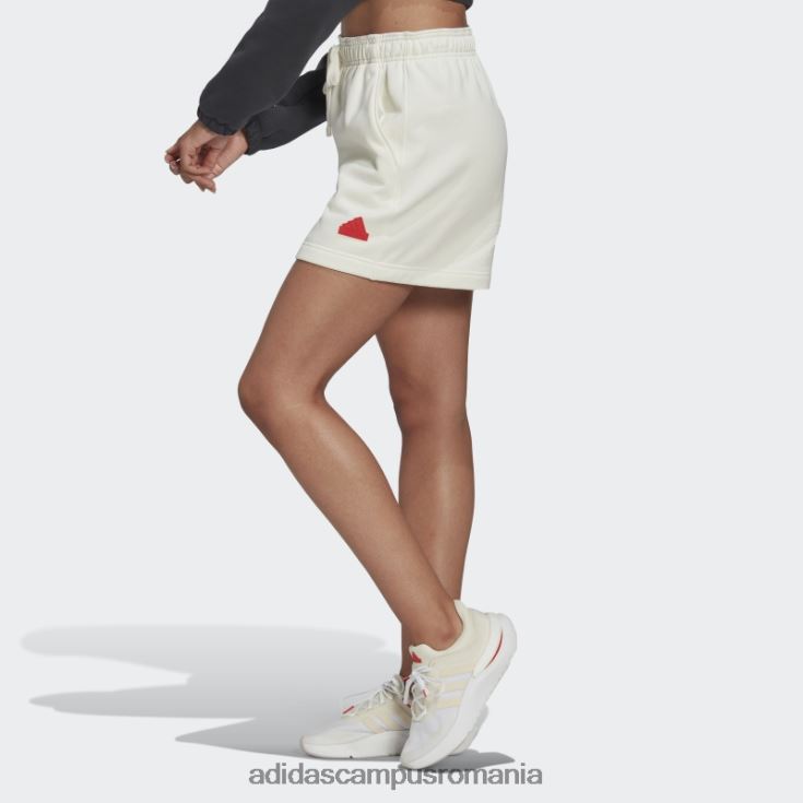 adidas campus romania pantaloni scurți de transpirație albi femei alb J266N22582