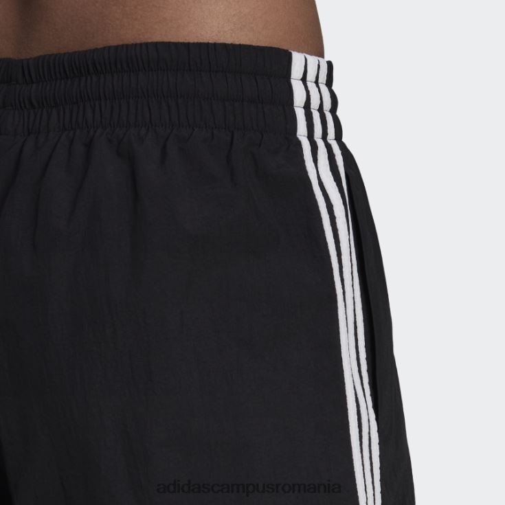 adidas campus romania pantaloni scurți țesuți cu 3 dungi negre (loose fit) adidas femei alb negru J266N210227