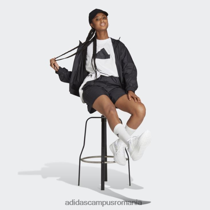 adidas campus romania pantaloni scurți țesuți cu icoane viitoare negre femei negru J266N22309
