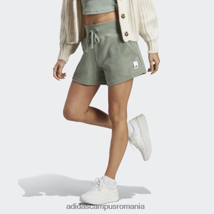 adidas campus romania pantaloni scurți lounge terry loop verde argintiu adidas femei verde argintiu J266N29288