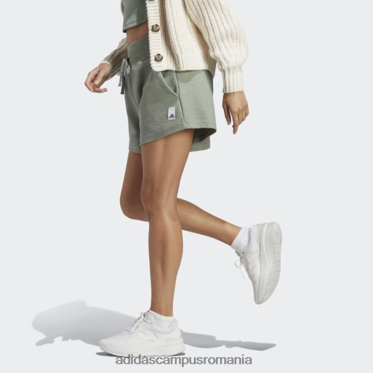 adidas campus romania pantaloni scurți lounge terry loop verde argintiu adidas femei verde argintiu J266N29288