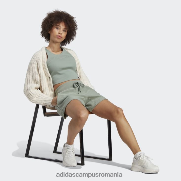 adidas campus romania pantaloni scurți lounge terry loop verde argintiu adidas femei verde argintiu J266N29288