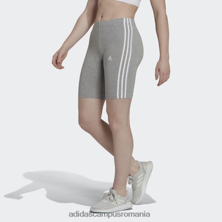 adidas campus romania pantaloni scurți pentru biciclete cu 3 dungi gri mediu adidas femei gri mediu/alb J266N217094