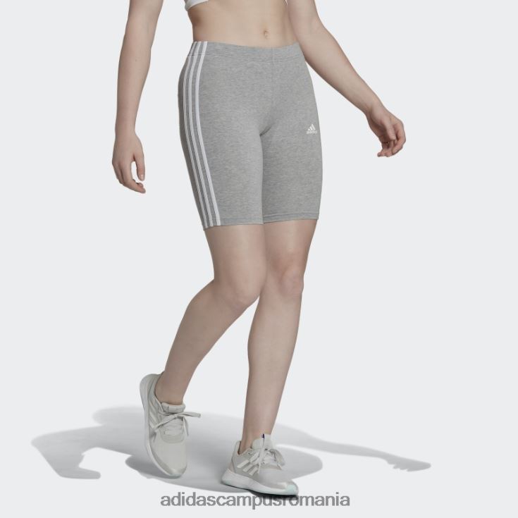 adidas campus romania pantaloni scurți pentru biciclete cu 3 dungi gri mediu adidas femei gri mediu/alb J266N217094