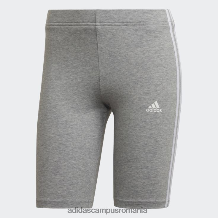 adidas campus romania pantaloni scurți pentru biciclete cu 3 dungi gri mediu adidas femei gri mediu/alb J266N217094