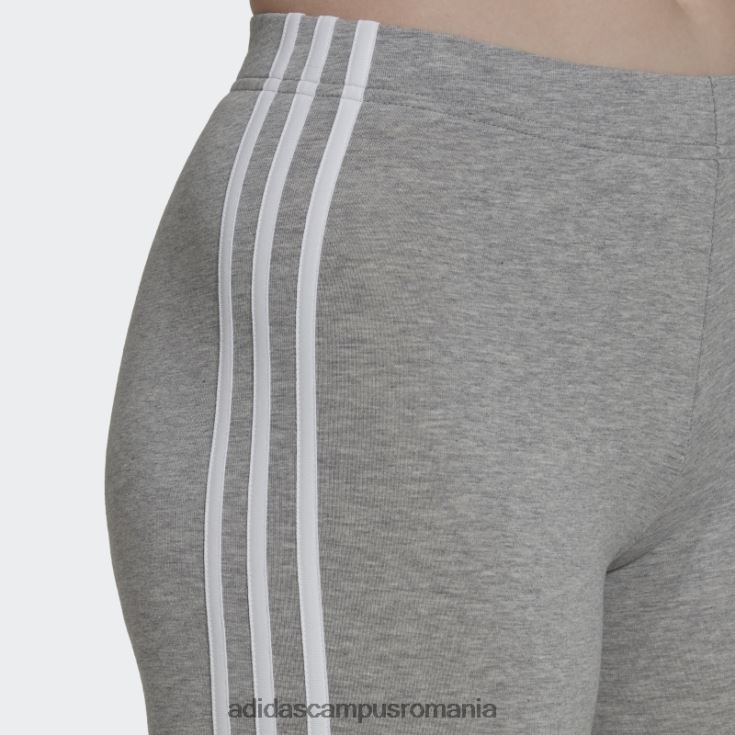 adidas campus romania pantaloni scurți pentru biciclete cu 3 dungi gri mediu adidas femei gri mediu/alb J266N217094