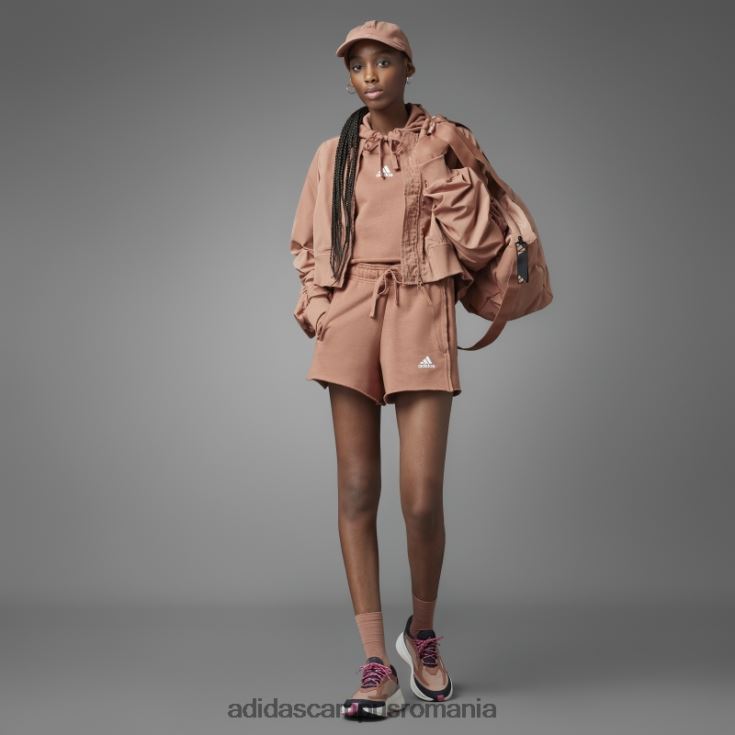 adidas campus romania pantaloni scurți relaxați cu talie înaltă colectiv power argilă adidas femei lut J266N29480