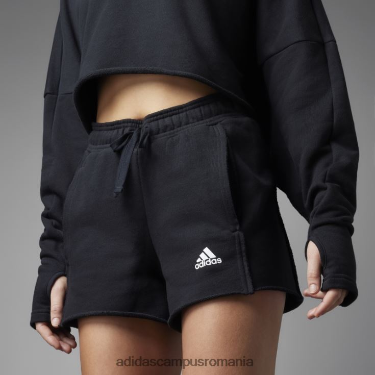 adidas campus romania pantaloni scurți relaxați cu talie înaltă colective, negri femei negru J266N29199