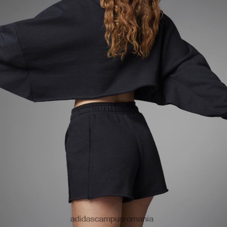 adidas campus romania pantaloni scurți relaxați cu talie înaltă colective, negri femei negru J266N29199